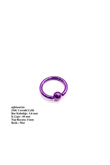 agbtasarım %100 Cerrahi Çelik "helix, Orbital, Daith, Rook, Lobe, Snug" Kulak, Kıkırdak Tam Halka Piercing