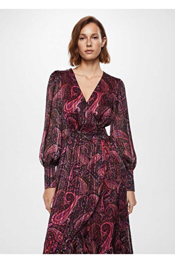 MANGO Woman Φόρεμα Flounce Paisley