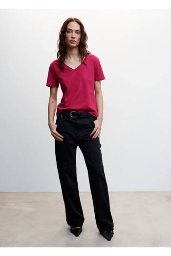 MANGO Woman Cotton Essential T-Shirt