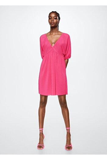 MANGO Woman Textured Mini Dress