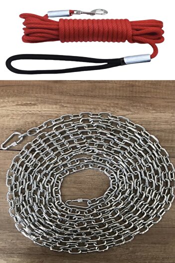 LİDERSAN ÇELİK Dog Binding Chain mm 3 Meters +1 Meters Walking Binding Strap (80 kg)