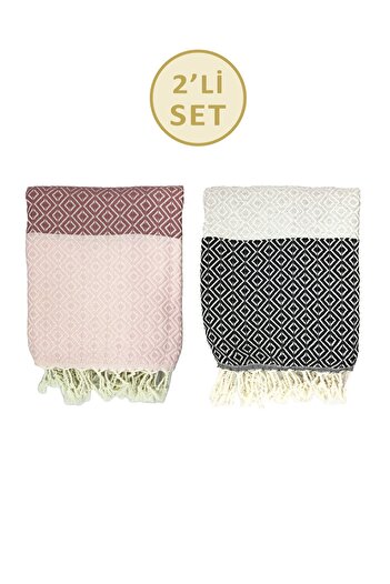 sethome collection Σετ 2 πετσέτες παραλίας, βαμβακερές πετσέτες παραλίας 100x180cm (Αγγλική Σειρά)