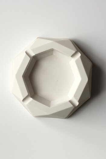 sin istanbul Octagonal Concrete Ash Tray White Ashtray