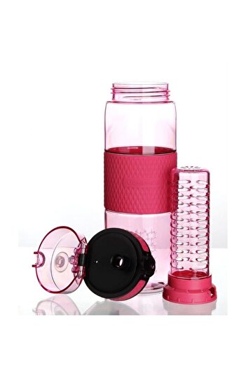 Uzspace 700 ml Pink - Silicone Coated Sports and Detox Flask