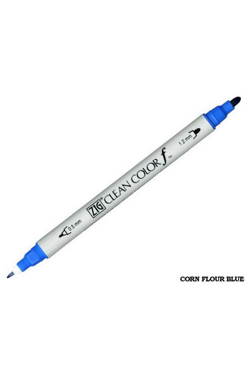 Zig Clean Color F Tcs-6000t 037 Corn Flour Blue Double Sided Pen