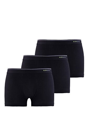 Blackspade Men's Black 3-Pack Cotton Boxers