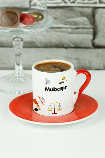 Hediyelen Red Mubashir Turkish Coffee Cup