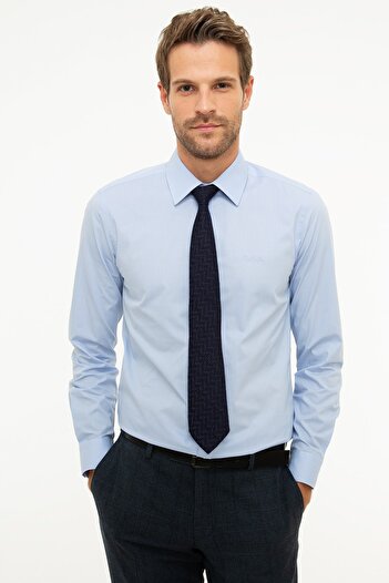 Pierre Cardin Чоловічі світло-блакитні Slim Fit Basic Сорочка G021GL004000841875