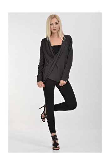 Cotton Candy Long Sleeve Blouse - Anthracite