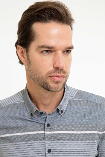 Pierre Cardin Μπλε Slim Fit πουκάμισο - Κομψό και άνετο