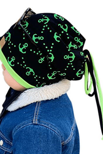 Babygiz Boy's green black beret