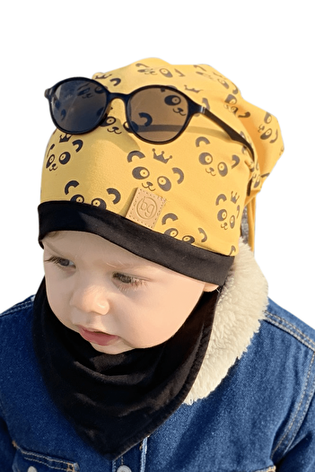 Babygiz Boy's Mustard Black Beret