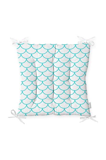 Realhomes Blue Geometric Patterned Digital Printed Modern Cushion Cover