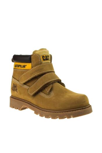 Caterpillar Hakiki Deri Bal Rengi Çocuk Bot
