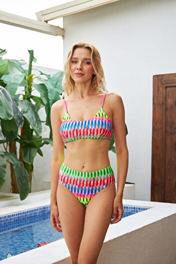 Starinci Mayo Women's Bady Bikini Set with Color Block