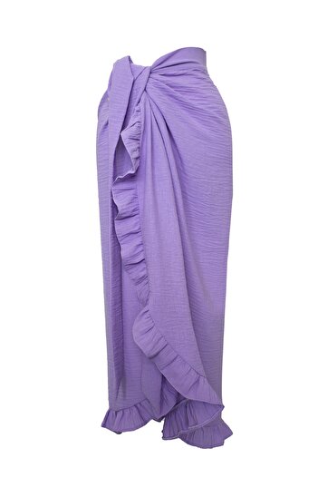 Mita Concept LILA COLOR LINEN RIFFLE PAREO