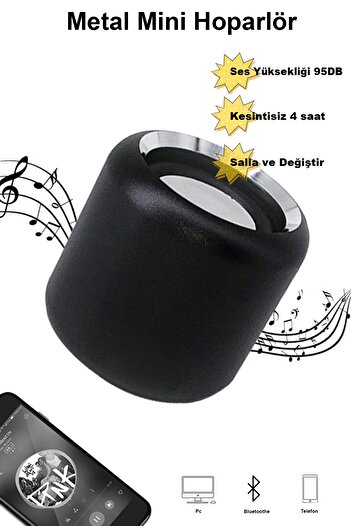 TECHNOMEN Metal Mini Ses Bombası Kablosuz Hoparlör Şarjlı 4w Mini Bluetooth Speaker Tws