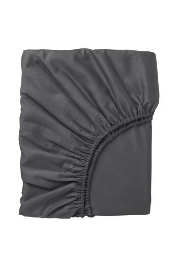 iki iplik Anthracite Single Combed Cotton Elastic Sheet 100x200cm