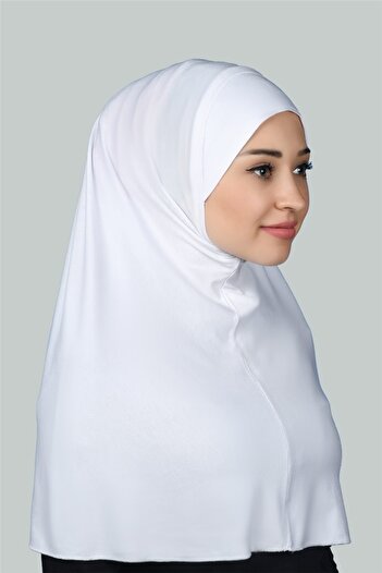 Altobeh Έτοιμο τουρμπάνι πρακτικό κασκόλ Hijab Hijab - Πανί προσευχής (XL) - Λευκό
