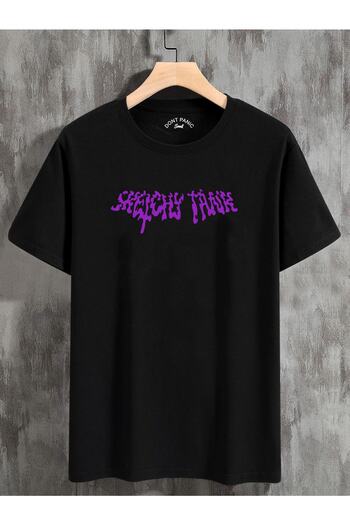 DEEPSENCE Ανδρικό μπλουζάκι Oversize Sketchytank Μαύρο
