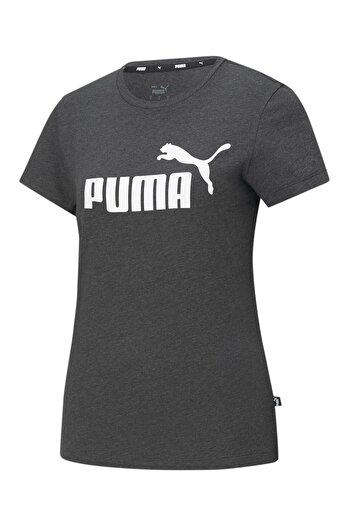 Puma Ess Logo Tee - Γκρι γυναικείο T-Shirt