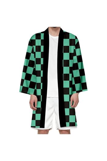 Köstebek Anime Demon Slayer: Kimetsu No Yaiba Tanjiro Unisex Kimono