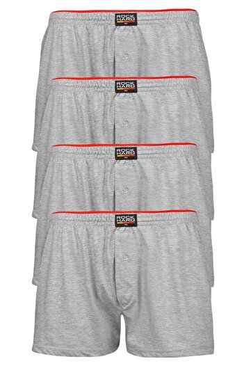 rockhard Men's Grimelange Towel Waist Buttoned Cotton Boxers 4 Pack 7008-5
