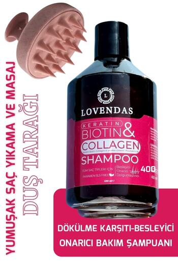 Lovendas Care Shampoo and Shower Comb - Anti-Spill Nourishing Repair