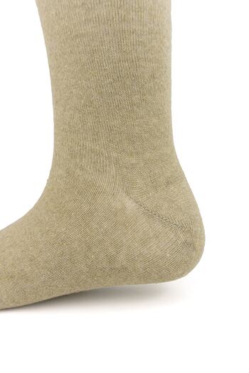 Line Smart Pack of 6 Men's Khaki Green Cotton Soft Quality Breathable Long Soldier Socks