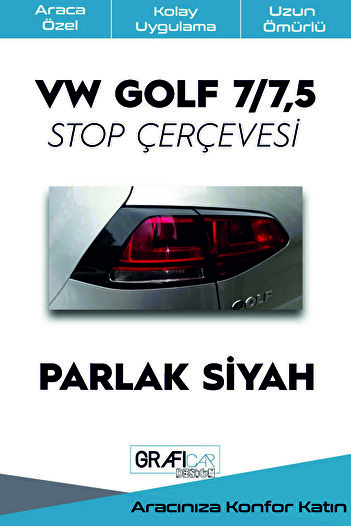 GRAFİCAR Volkswagen Golf 7/7,5 Cadru de oprire? Autocolant - Aplicație ușoară - Durată lungă
