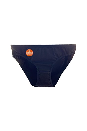 Betimoda Women's Non-marking Bikini Panties 3 Pieces Black