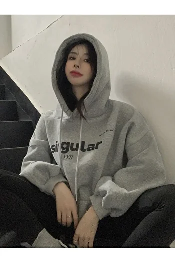 MOONBULL Unisex φούτερ με στάμπα Singular XXL με κουκούλα oversize