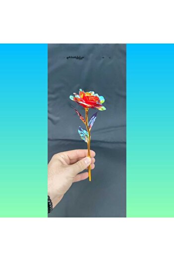 HKM Hobim Decorative Non-Fading Bright Red Color Infinity Rose Special for Valentine's Day and Mother's Day
