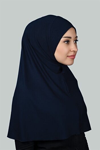 Altobeh Έτοιμο τουρμπάνι Πρακτικό κασκόλ Hijab Hijab - Κάλυμμα προσευχής (XL) - Navy Blue