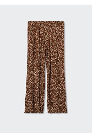 MANGO Woman Çiçek Desenli Flared Pantolon
