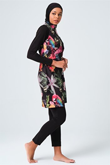 InStyle Tropical Fully Covered Hijab Swimsuit - Pink