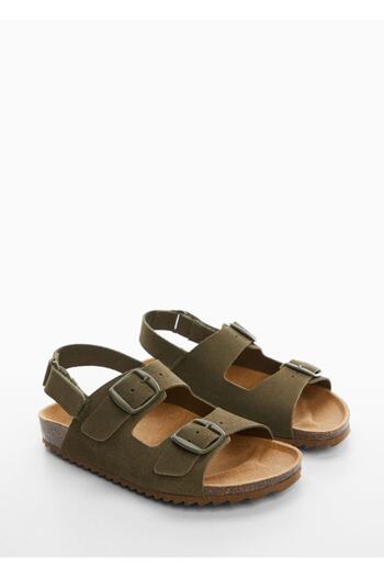 MANGO Kids Kožené sandály s přezkou