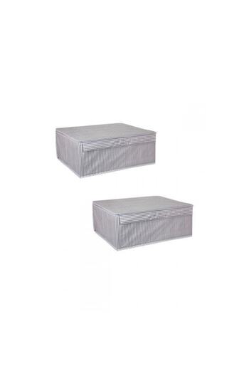 Keven Home 2 Pieces Gray Laundry-Storage-Organization Vb Storage, Base Box - 50X40X19