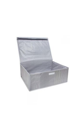 Keven Home 2 Pieces Gray Laundry-Storage-Organization Vb Storage, Base Box - 50X40X19