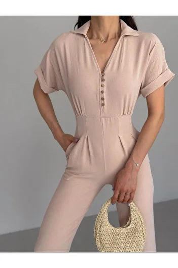 Noa Noa Pleated Waist Jumpsuit