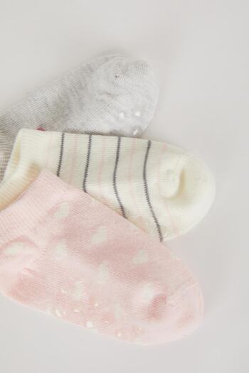 DeFacto Baby Girl Non-Slip Sole 3-Piece Cotton Long Socks A1476A5Ns