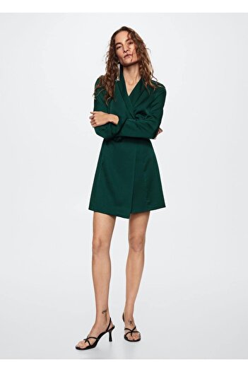 MANGO Woman Saten Elbise