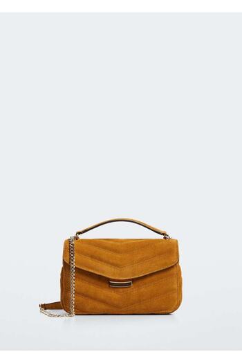 MANGO Woman Leather Bag with Chain