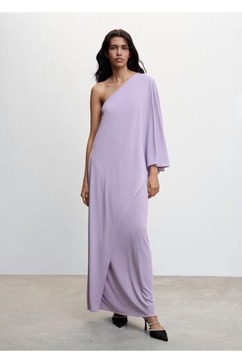 MANGO Woman Asymmetrical Sleeve Dress