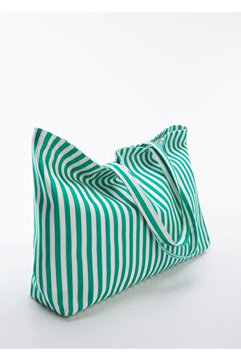 MANGO Woman Patterned Shopper Bag