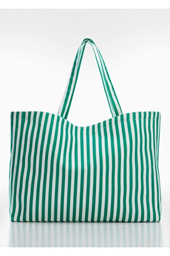 MANGO Woman Patterned Shopper Bag