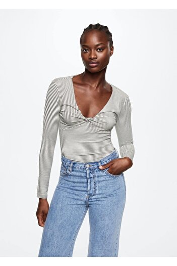 MANGO Woman Tricou cu noduri