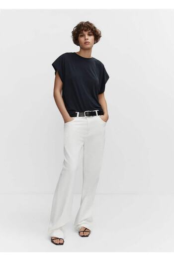 MANGO Woman Oversize Modal T-Shirt