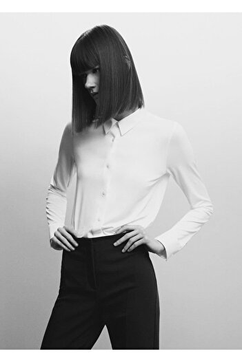 MANGO Woman Flowy Buttoned Shirt