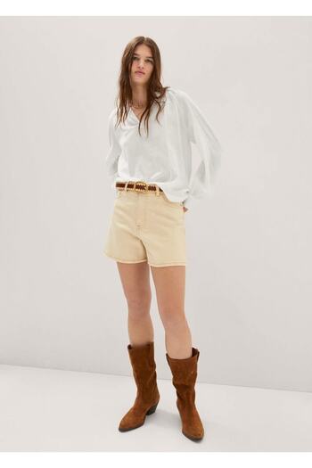 MANGO Woman Woven Cotton Blouse